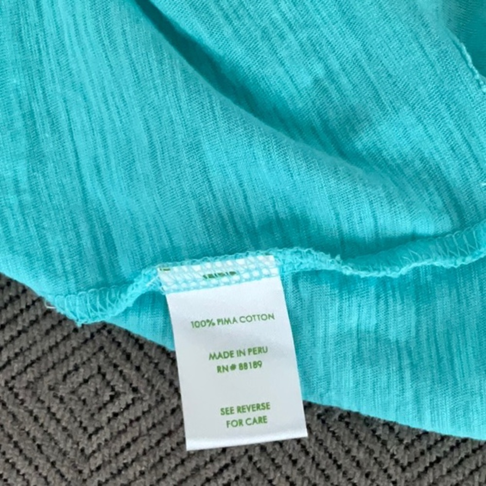 Lilly Pulitzer Turquoise Ruffle Halter Top - Picture 6 of 6